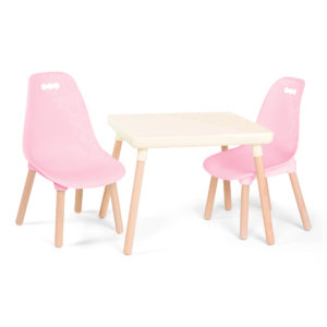 Kid Century Modern Table and Chair Set Pink